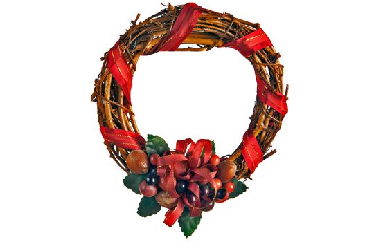 Door garland on white background