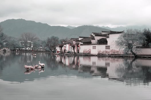 Landscape of an ancient village in the rural areas of East China