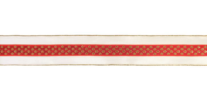 Decorative ribbon, photo on the white background