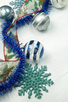 christmas decoration on wooden table