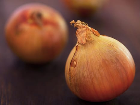 close up of golden onions