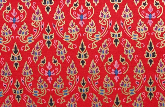 Texture of traditional thai style cotton fabric