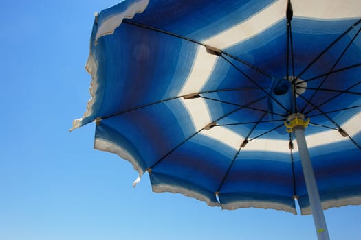 sunshade at the beach on a very sunny day