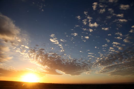 Majestic Sunset in cloudscape