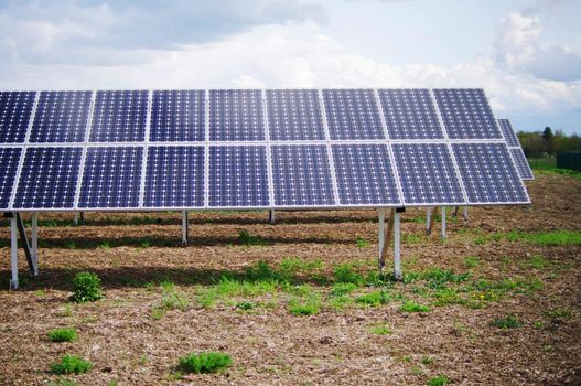 solar collector energy plant outside against sky