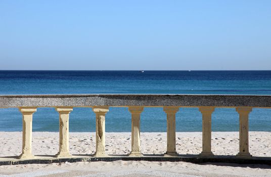 Promenade and beach of traditional seaside resort of Sousse, Tunisia