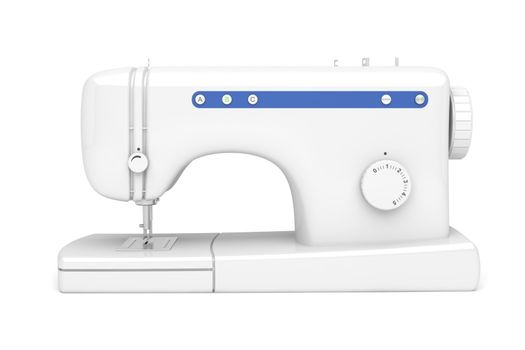 Sewing machine on white background. 3d image.