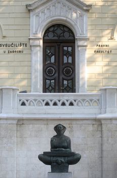History of the Croats sculpture of a woman, Zagreb