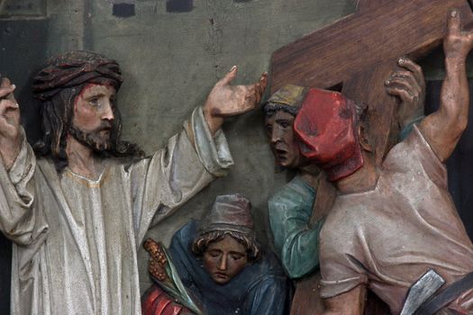 2nd Stations of the Cross, Jesus is given his cross 