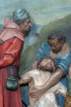 11th Stations of the Cross, Crucifixion: Jesus is nailed to the cross 