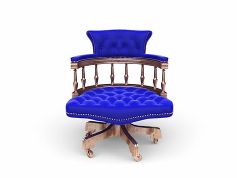 isolated classic golden chair made in 3D