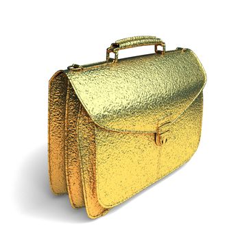 isolated golden object made in 3d graphics