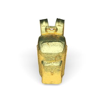 isolated golden object made in 3d graphics