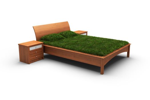bed designed as an herbal made in 3D