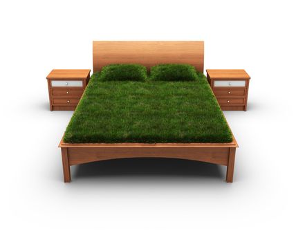 bed designed as an herbal made in 3D