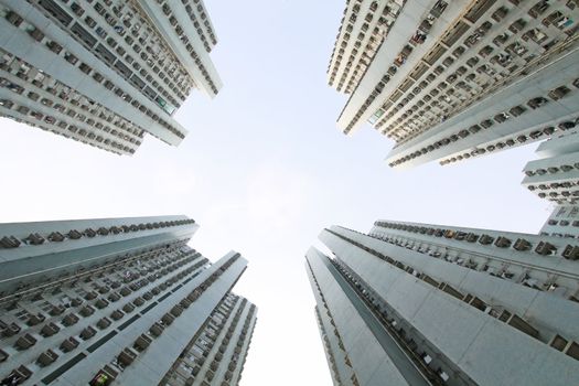 Hong Kong apartment blocks