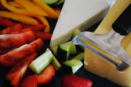 A typical scandinavian cheese plate.