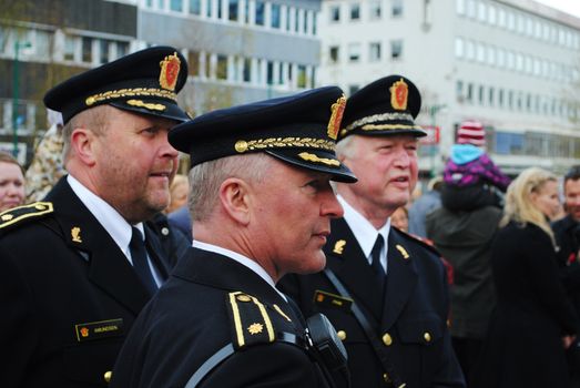 Norwegian police. Police comissioner in Tromsø, Truls Fyhn, to the right.