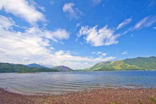 Sea and mountain landscape 