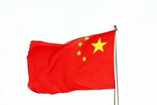 Flag of China on white background