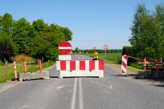 The road is blocked.