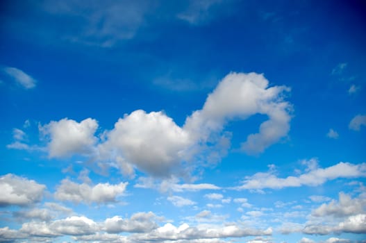 Blue sky and white clouds 