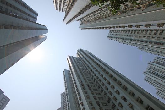 Hong Kong apartment blocks