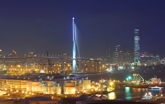 Hong Kong bridge and industrial site