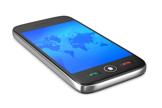 phone on white background. Isolated 3D image