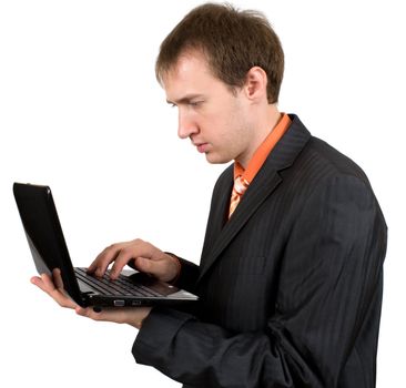 The young businessman with a laptop