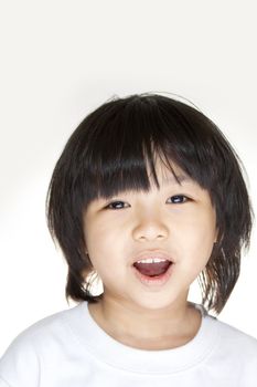 Asian young girl smiling