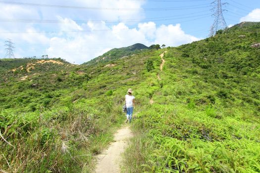 Hiking trail in mountains