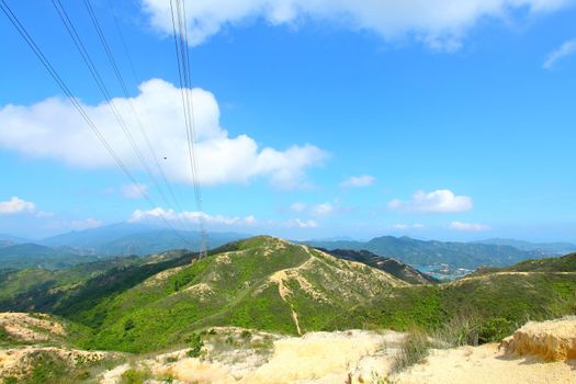 Beautiful mountains landscape in Hong Kong