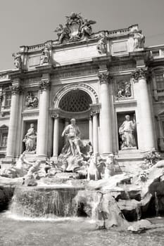 The Trevi Fountain ( Fontana di Trevi ) in Rome, Italy