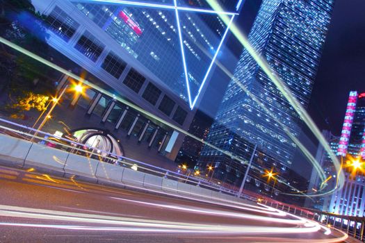 Hong Kong traffic at night