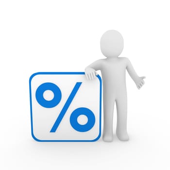 3d man human sale percentage blue cube sell