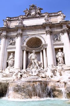 The Trevi Fountain ( Fontana di Trevi ) in Rome, Italy