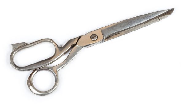 retro-scissors on a white background