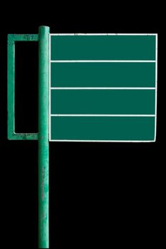 Signs advertising a green background isolated black background.