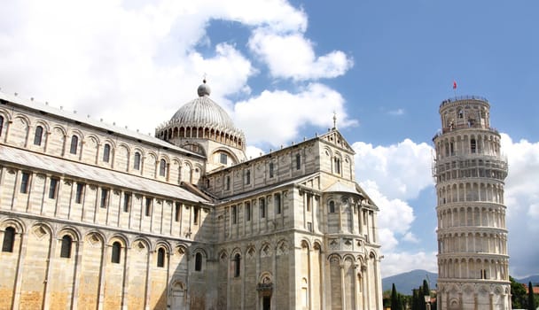 Duomo Cathedral and Leaning tower in Pisa, Tuscany, Italy 