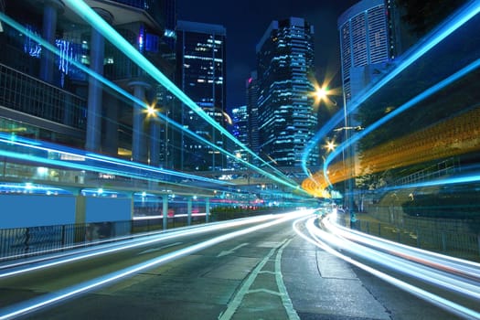 Traffic in downtown of a city, pearl of the east: Hong Kong.