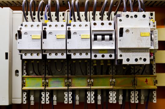 Control panel with circuit-breakers (fuse)