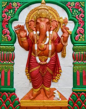 Elephant god in hindu temple