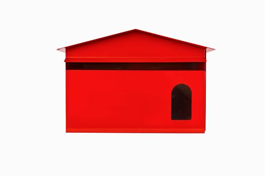 Front red mail box, isolate