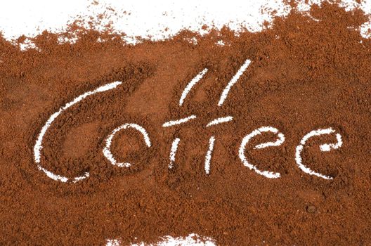 milled coffee sign on a white background