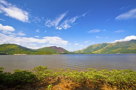 Sea coast landscape in Hong Kong