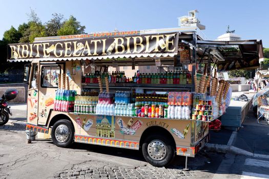 Gelati truck selling drinks and other refreshments