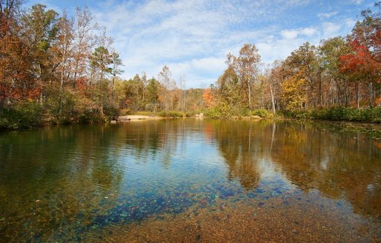 beautiful scene of missouri in autumn or fall