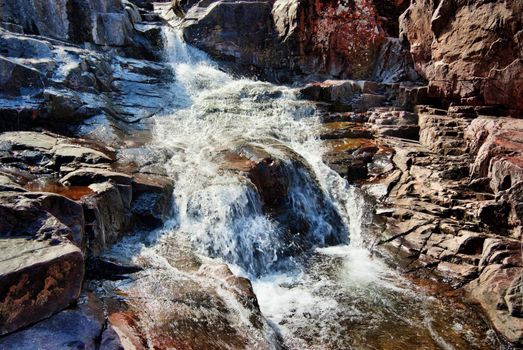 water cascade waterfall at blue spring missouri