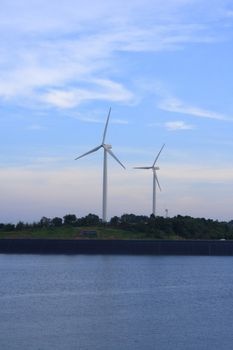 Wind turbine on the coast